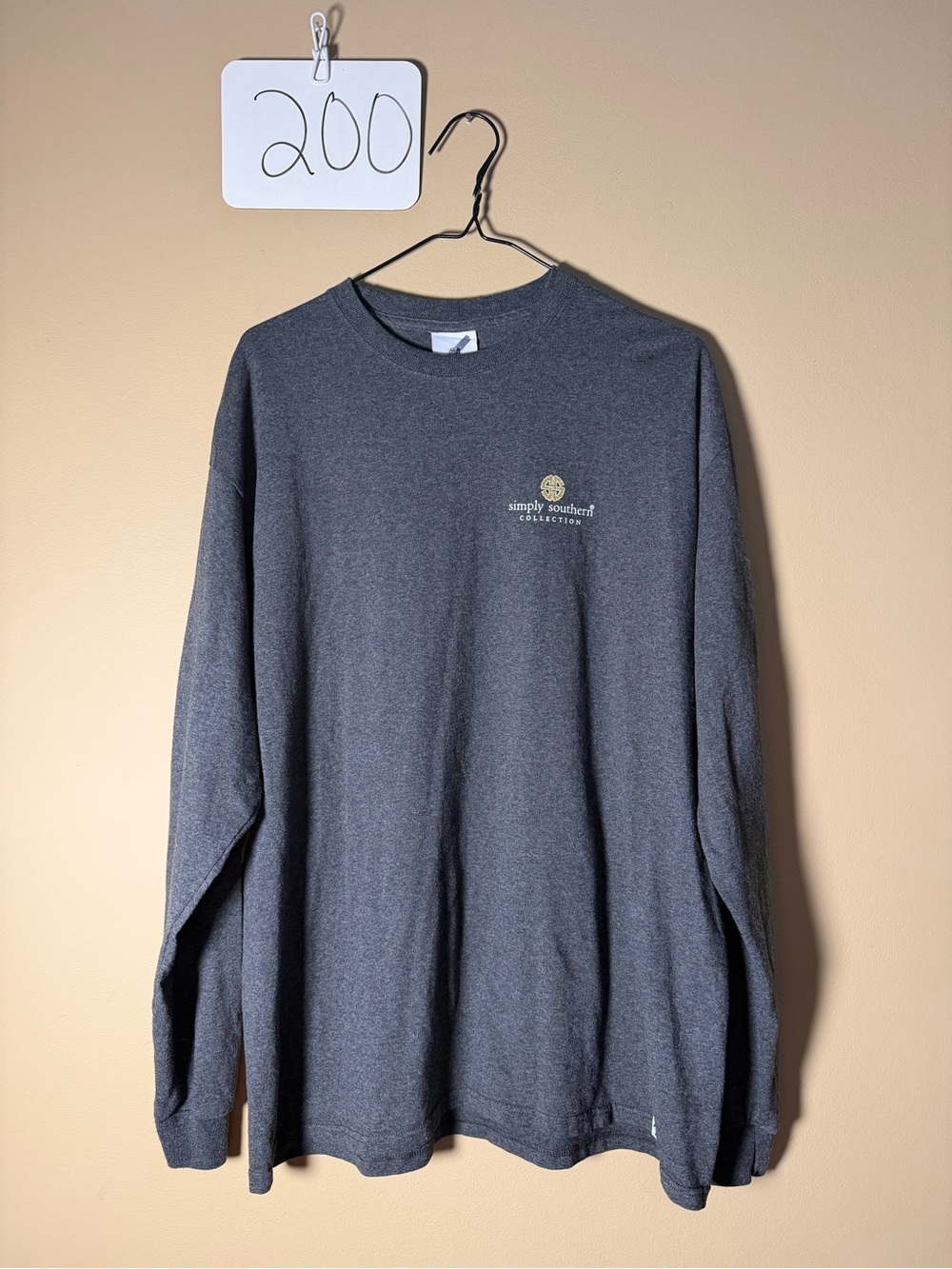 Simply Southern Long Sleeve Tee - Charcoal